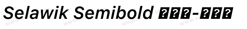 Selawik Semibold 半粗体字体转换